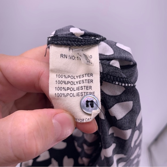 FRNCH Paris 'Mabel Jumpsuit black n cream neutral Pantsuit button up size Small - Picture 9 of 9